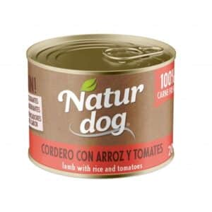 NATURDOG LATA CORDERO CON ARROZ Y TOMATES
