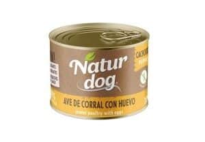 NATURDOG LATA AVE DE CORRAL CON HUEVO 200GR
