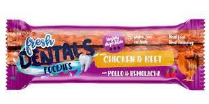 SNACK DENTAL POLLO Y REMOLACHA PARA PERROS 28GR