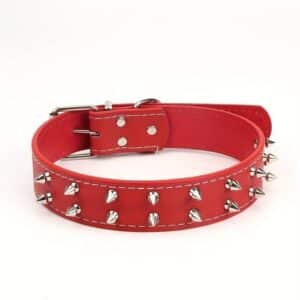 COLLAR DE PINCHOS ROJO 3.5CM