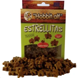 ESTRELLTAS TIERNAS DE AVESTRUZ Hobbit.Alf | Snacks Naturales para Perros y Gatos