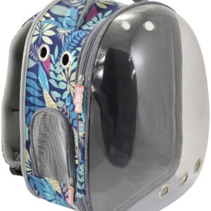 MOCHILA SPACE NAYECO CON FLORES AZULES PARA PERROS Y GATOS