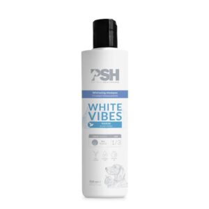 CHAMPÚ PSH WHITE VIBES 300ML– Potenciador de Pelo Blanco para Perros