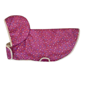 IMPERMEABLE CHISPAS YAGU PARA PERROS | IMPERMEABLE CON FORRO INTERIOR Y ORIFICIO PARA ARNÉS