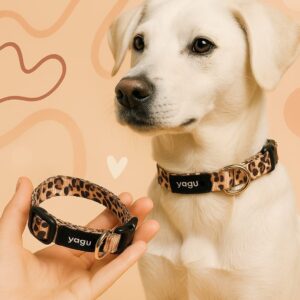 COLLAR YAGU NYLON WILD PARA PERROS | RESISTENTE, AJUSTABLE Y CON ESTAMPADO DE LEOPARDO
