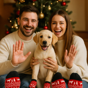 PACK DE CALCETINES NAVIDEÑOS PARA PERRO Y HUMANO A JUEGO | COMODIDAD Y ESPÍRITU FESTIVO
